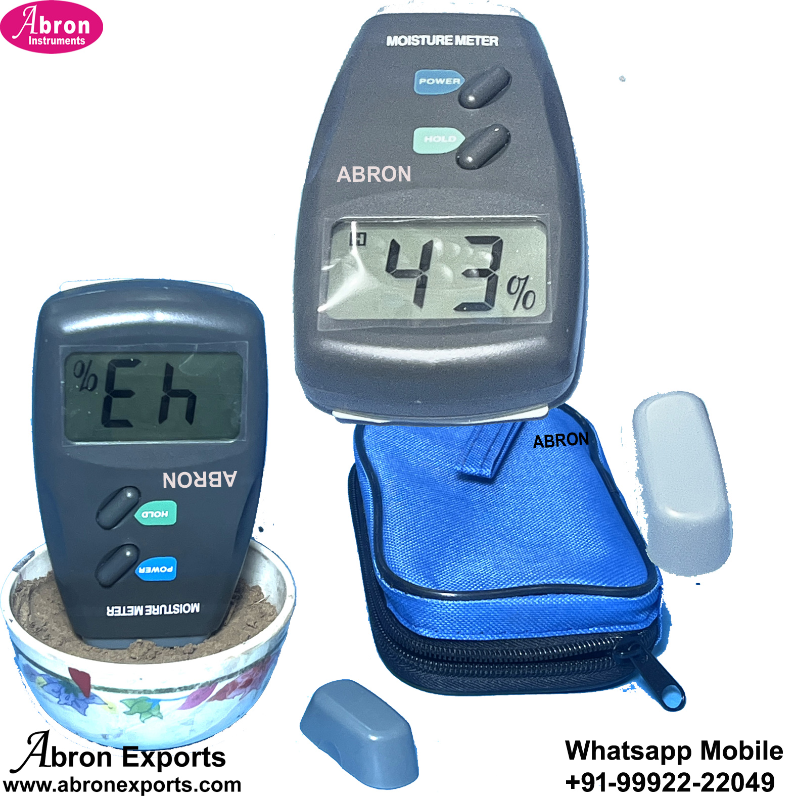 Cement Concreate Testing Digital Moisture Meter LCE Postable With Hold Probe Also For Wood Soil Rock Abron ASI-166D 